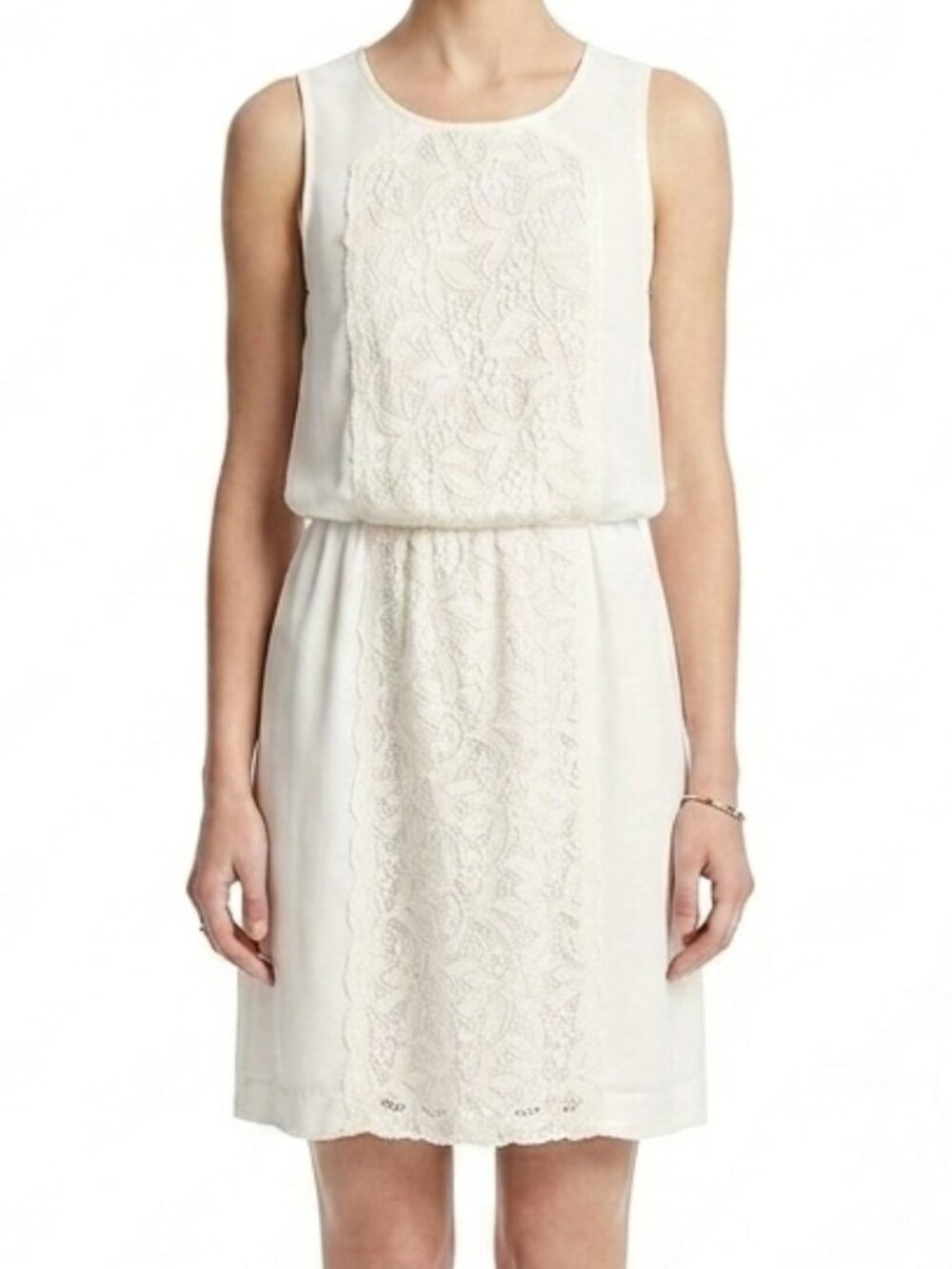 Chic by Jacob Lace Panel Front Sleeveless Pull On Dress- Sz. 2